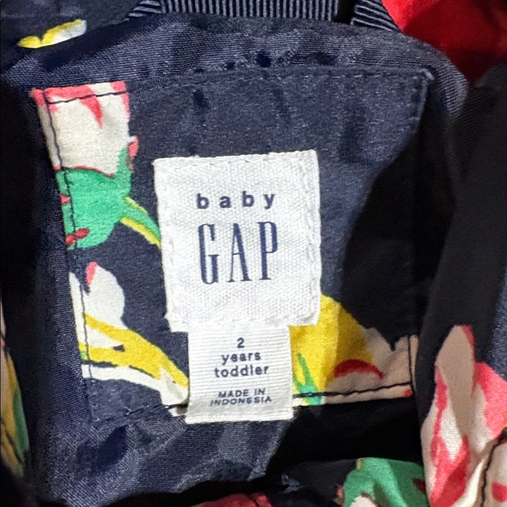 GAP Toddler Floral Jacket - Navy and Multicolor go windbreaker sz 2T